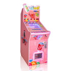 Mini máquina de jogo de madeira do pinball tabela azul/rosa de cor na fichas
