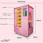 Máquina de venda automática automática do refresco, 24 horas de máquina de venda automática comercial doce cor-de-rosa