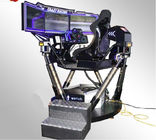 A simulação do parque monta Vr que compete o simulador, carro Motionvr que conduz o simulador
