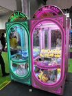 Máquina cor-de-rosa do guindaste do brinquedo do presente com metal/moderação do material de vidro