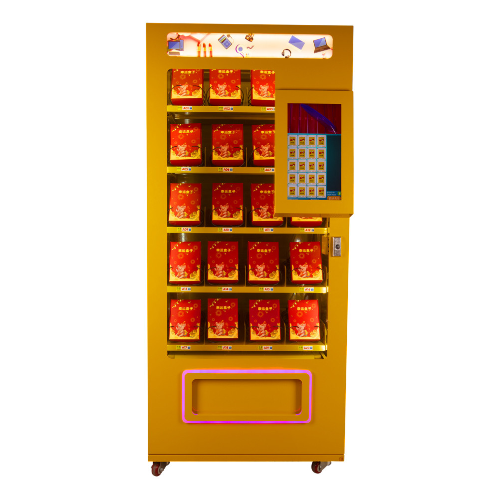 Máquina de venda automática completa da soda do metal, máquinas de venda automática afortunadas azuis/do rosa/amarelo caixa do alimento