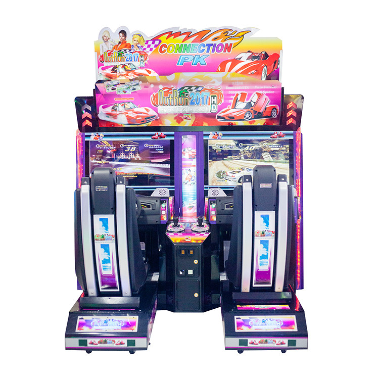Máquina de jogo do carro da arcada de 32 gêmeos do LCD, 1 - 2 máquinas da arcada do dinheiro dos jogadores