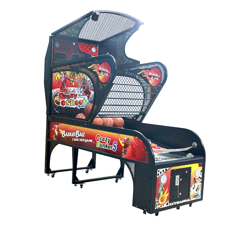 Máquina de jogo louca da aro de basquetebol da arcada de Dunker, máquina interna do tiro do basquetebol das crianças