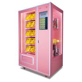 Máquina de venda automática automática do refresco, 24 horas de máquina de venda automática comercial doce cor-de-rosa