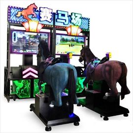 A máquina da arcada da corrida de cavalos da fibra de vidro do metal/vai vai máquina de jogo de vídeo do jóquei